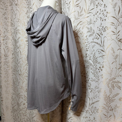 Sage Collective Lightweight Long Sleeve Ribbed Hoodie Women XL Thumbhole Stretch