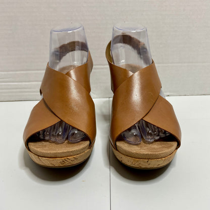 Cobb Hill Alleah Slingback Sandals Womens 8.5 Y2K Boho Chunky Festival Cork Heel