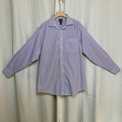 Jos A Bank Stripped Button Up Shirt Mens XL Academia Casual Geek Normcore Preppy