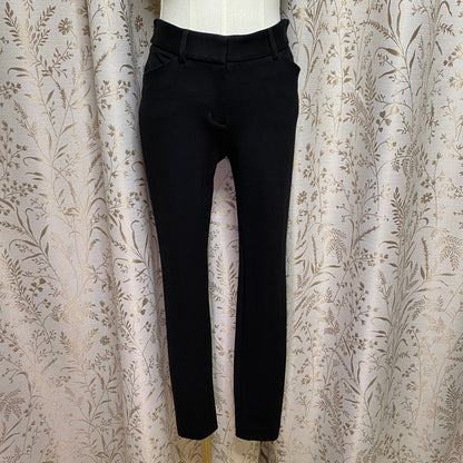 Express Skinny Mid Rise Ankle Pants 0R Black Stretch Office Siren Minimalist