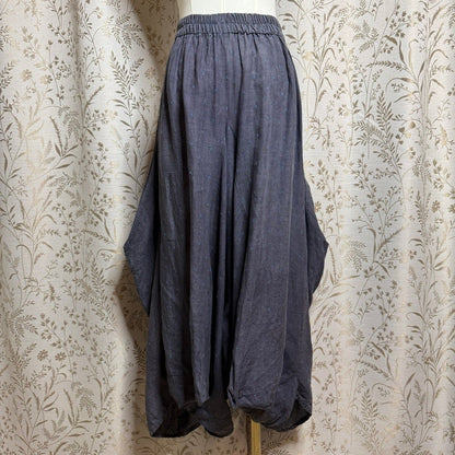 Linen Drop-Crotch Harem Pants Women Small Lantern Wings Avant Garde Lagenlook