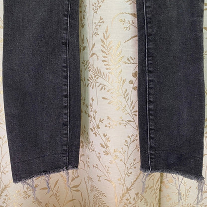 Abercrombie & Fitch Ultra High Rise Super Skinny Ankle Jeans Black Sz 24 Goth