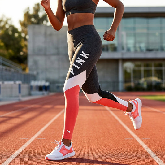 PINK Colorblock Leggings XS Athleisure Sporty Y2K Mesh Streetwear Activewear Gym