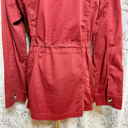 Sonoma Cotton Stretch Utility Field Jacket Women L Rust Gorpcore Workwear Fall