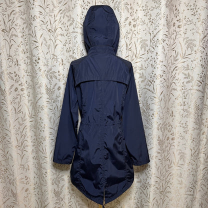 32 Degrees Cool Hooded Anorak Windbreaker Womens L Navy Gorpcore Utility Outdoor