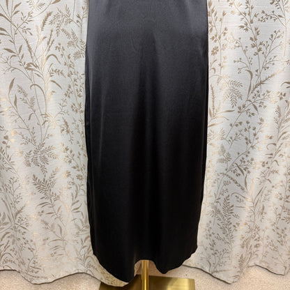 Lace Trim Sheer Mesh Asymmetric Midi Slip Dress Women M Y2K Coquette Romantic
