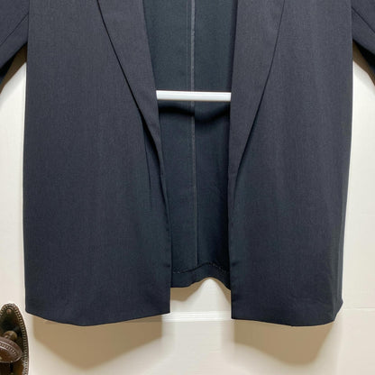 14th & Union Black Open Front Blazer Womens L Academia Professional Minimalist
