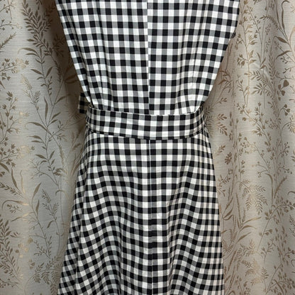 Hanpceirs Gingham Swing Dress Women 3XL Stretch Rockabilly Pinup Retro Cottage