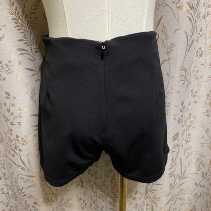 SHEIN Black Skort Wrap Mini Skirt Shorts Small Ring Detail Whimsigoth Goth Edgy
