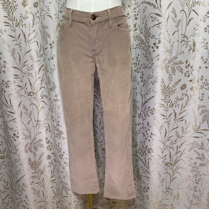 Calvin Klein Jeans Corduroy Straight Leg Pants Sz 4 Beige Tan Low Rise Stretch