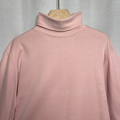 Eddie Bauer Vintage Pastel Pink Turtleneck Shirt Small Balletcore Distressed