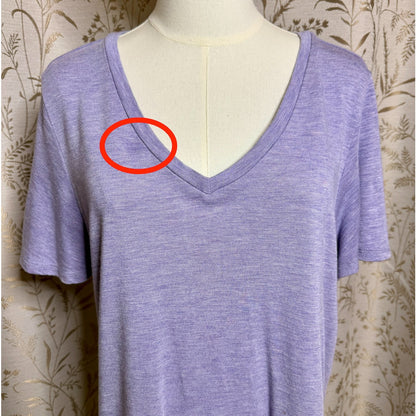 Jessica Simpson Heather Purple T Shirt L Short Sleeve Casual Cozycore Athleisure