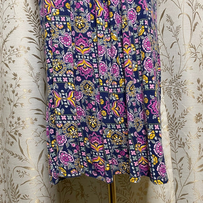 Croft & Barrow Geometric Floral Tank Top L Art School Boho Eclectic Cottagecore