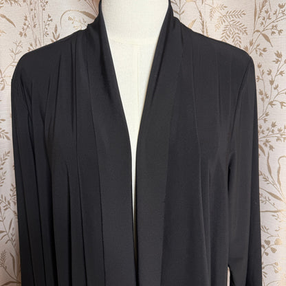 R&M Collection Cascade Waterfall Cardigan Women 1X Black Minimalist Lagenlook
