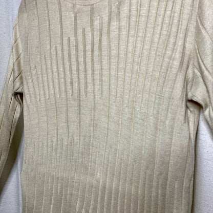 Long-Sleeve Ribbed Sweater Womens Small Academia Elevated Basics Minimalist