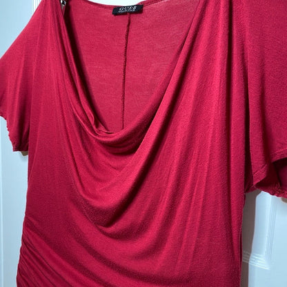 GUSB Collection Cowl Neck Top Womens Large Boho Chic Dainty Holiday Romantic Y2K