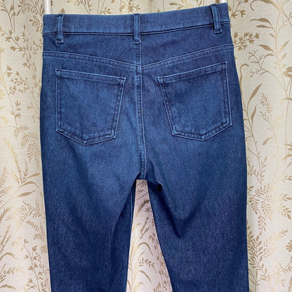 Uniqlo Ultra Stretch Denim Leggings Small Indigo Minimalist Clean Girl Capsule
