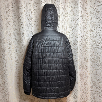 New Balance Full-Zip Quilted Hooded Puffer Jacket Women 1X Gorpcore Athleisure
