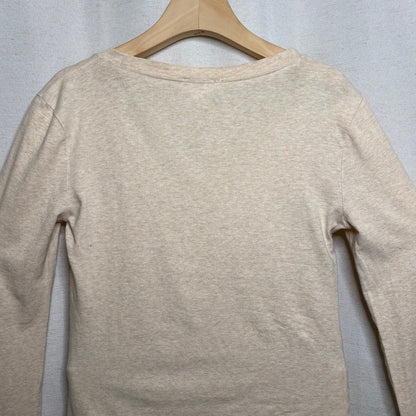 Zenna Outfitters Cream Long Sleeve Scoop Neck Top Distressed Grunge Fairy Fits S