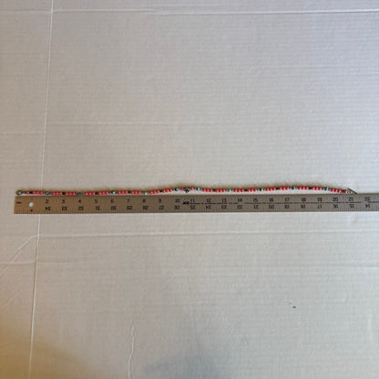 Vintage Artisan Salmon Pink Beaded Necklace 1990s Southwest Boho Retro Tribal