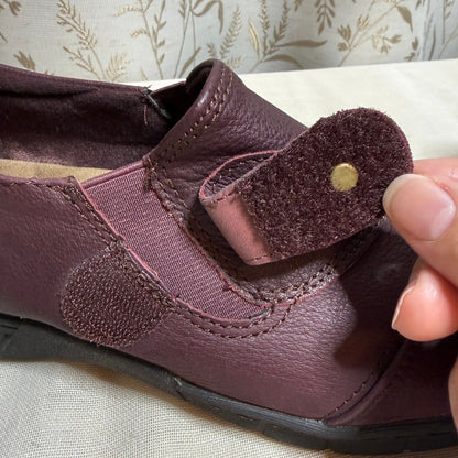 Earth Origins Naya Slip-On Loafer Womens 11  Burgundy Comfort Academia Ergonomic