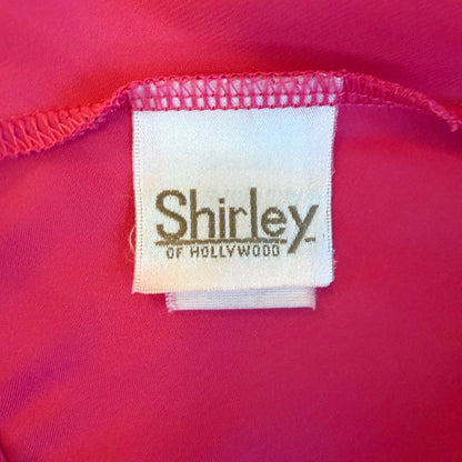 Shirley of Hollywood Hot Pink Satin Lace Slip Dress Womens S Romantic Coquette