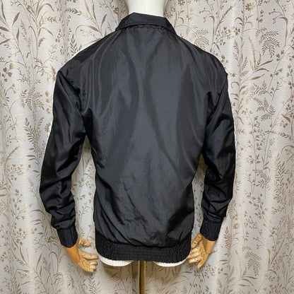 Spalding Track Jacket Medium Black Windbreaker Gorpcore Y2K Athleisure Utility