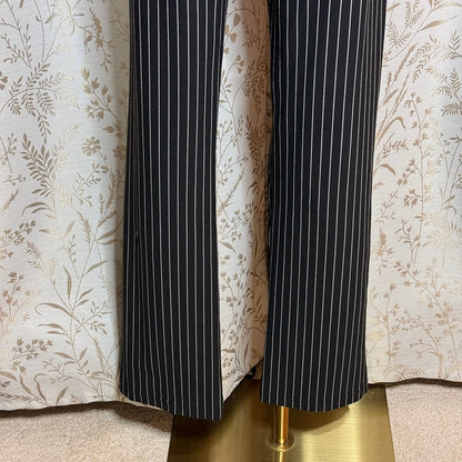 Yogipace Pinstripe Yoga Dress Pants Womens XL Black White Office Siren Corporate