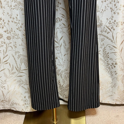 Yogipace Pinstripe Yoga Dress Pants Womens XL Black White Office Siren Corporate