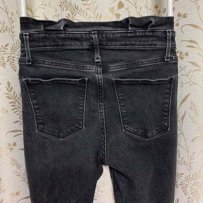 Abercrombie & Fitch Ultra High Rise Super Skinny Ankle Jeans Black Sz 24 Goth