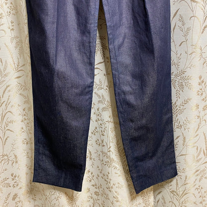 DSquared2 Dark Indigo Denim High Rise Pleated Trousers Italy 38 NWT Designer Mod