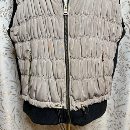 Calvin Klein Performance Quilted Puffer Vest Women 3X Taupe Athleisure Gorpcore