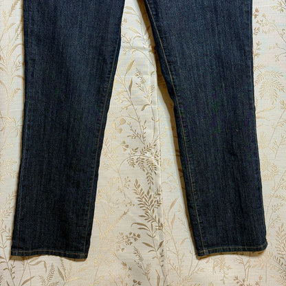 JAG Jeans Dark Wash Pull On Straight Leg Pants Women 16 Long Stretch Slim Fit