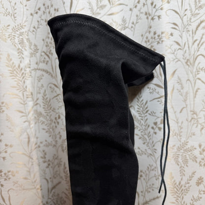 JustFab Aubriana Faux Suede Thigh High Boots Women 8 Goth Witchy Whimsigoth Edgy