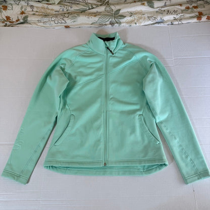 Salomon Actitherm Fleece Jacket Women L Full Zip Green Gorpcore Outdoor Utility