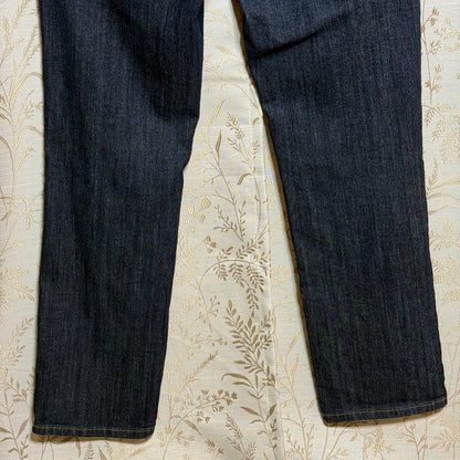 JAG Jeans Dark Wash Pull On Straight Leg Pants Women 16 Long Stretch Slim Fit