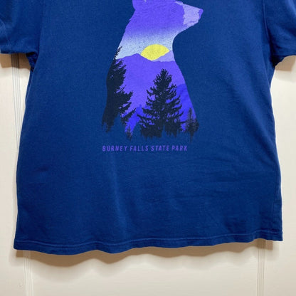 Burney Falls Bear Graphic T-Shirt Womens Large California Hiking Outdoor Travel