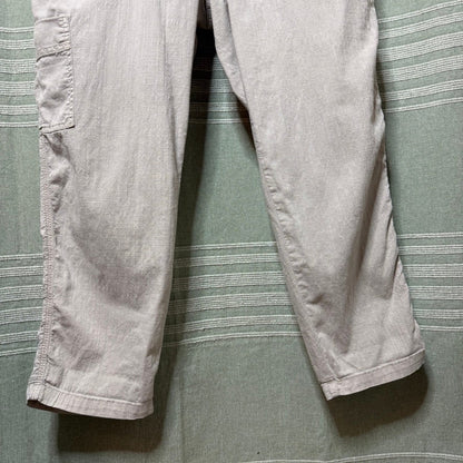 Sonoma Cropped Cargo Pants Womens 12 Oatmeal Stretch Utility Gorpcore Cabincore