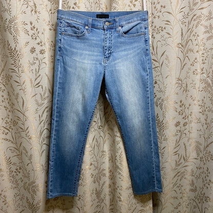 Uniqlo Slim Straight Leg Cropped Jeans 26 Medium Wash Minimalist Normcore Clean