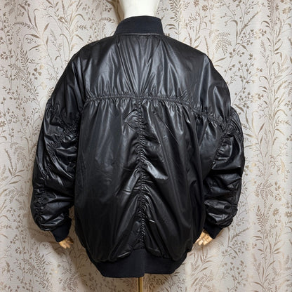Old Navy Bomber Jacket Women XXL Tall Black Water-Resistant Streetwear Techwear