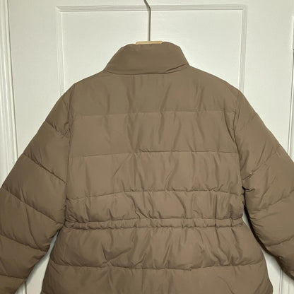 Tek Gear Puffer Jacket Womens XL Activewear Cozy Fall Minimalist Neutral Outdoor