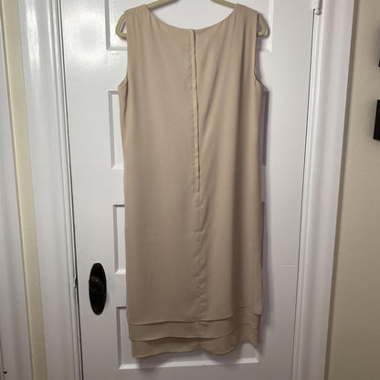 Jack Bryan Vintage Beaded Chiffon Midi Dress & Jacket Sz 14 90s Elegant Modest