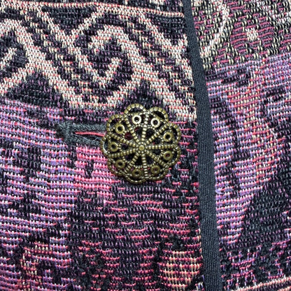 Christopher & Banks Vintage Tapestry Jacket Womens M Purple Whimsigoth Steampunk