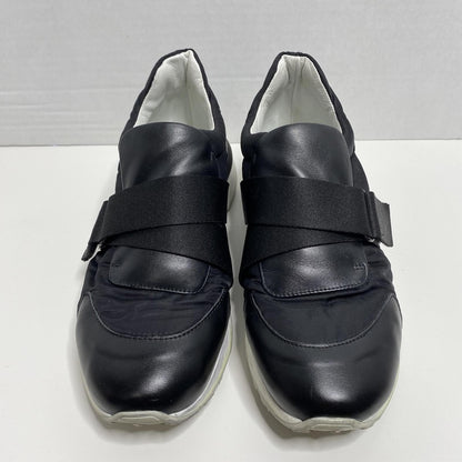 Ixos Italian Leather Sneakers Womens US 9.5 Black Avant Garde Luxury Streetwear
