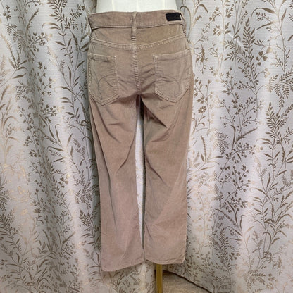 Calvin Klein Jeans Corduroy Straight Leg Pants Sz 4 Beige Tan Low Rise Stretch