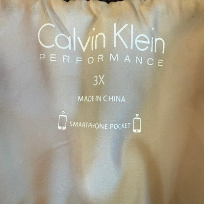 Calvin Klein Performance Quilted Puffer Vest Women 3X Taupe Athleisure Gorpcore