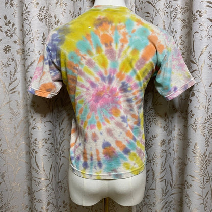 Hanes Tie Dye Spiral T-Shirt Kids 10-12 M Retro Hippie Boho Festival Kidcore