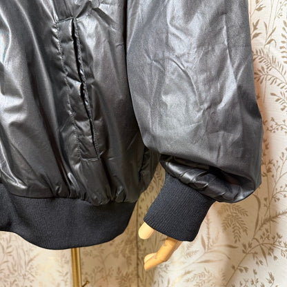 Old Navy Bomber Jacket Women XXL Tall Black Water-Resistant Streetwear Techwear