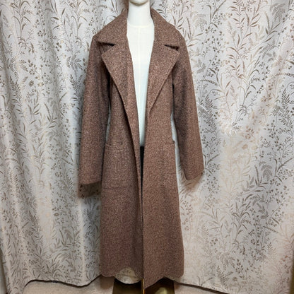 Fourth + Bay Brushed Knit Robe Coat Women XL Trench Academia Cozy Quiet Luxury