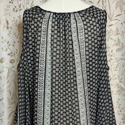 Max Edition Boho Cold Shoulder Keyhole Blouse Womens XL Festival Peasant Cottage